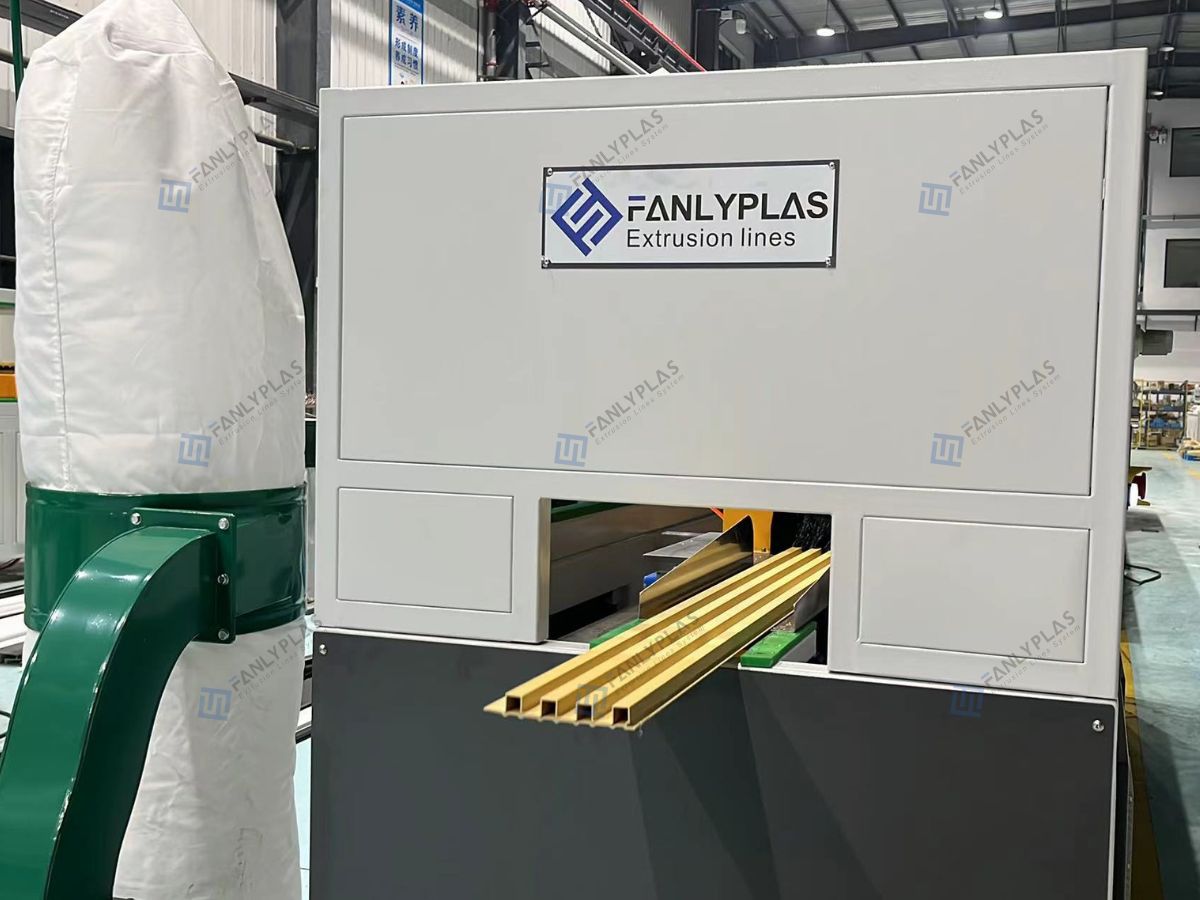 cutter wpc indoor louvers wall panel production line fanlyplas 1