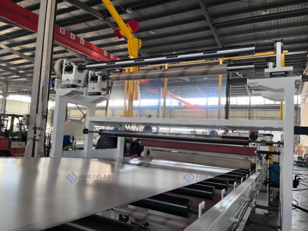 gpps sheet extrusion line haul off unit fanlyplas 1