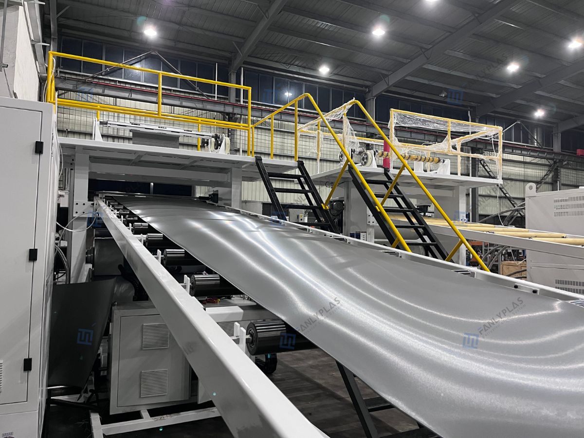 hips sheet extrusion line cooling platform fanlyplas 255271