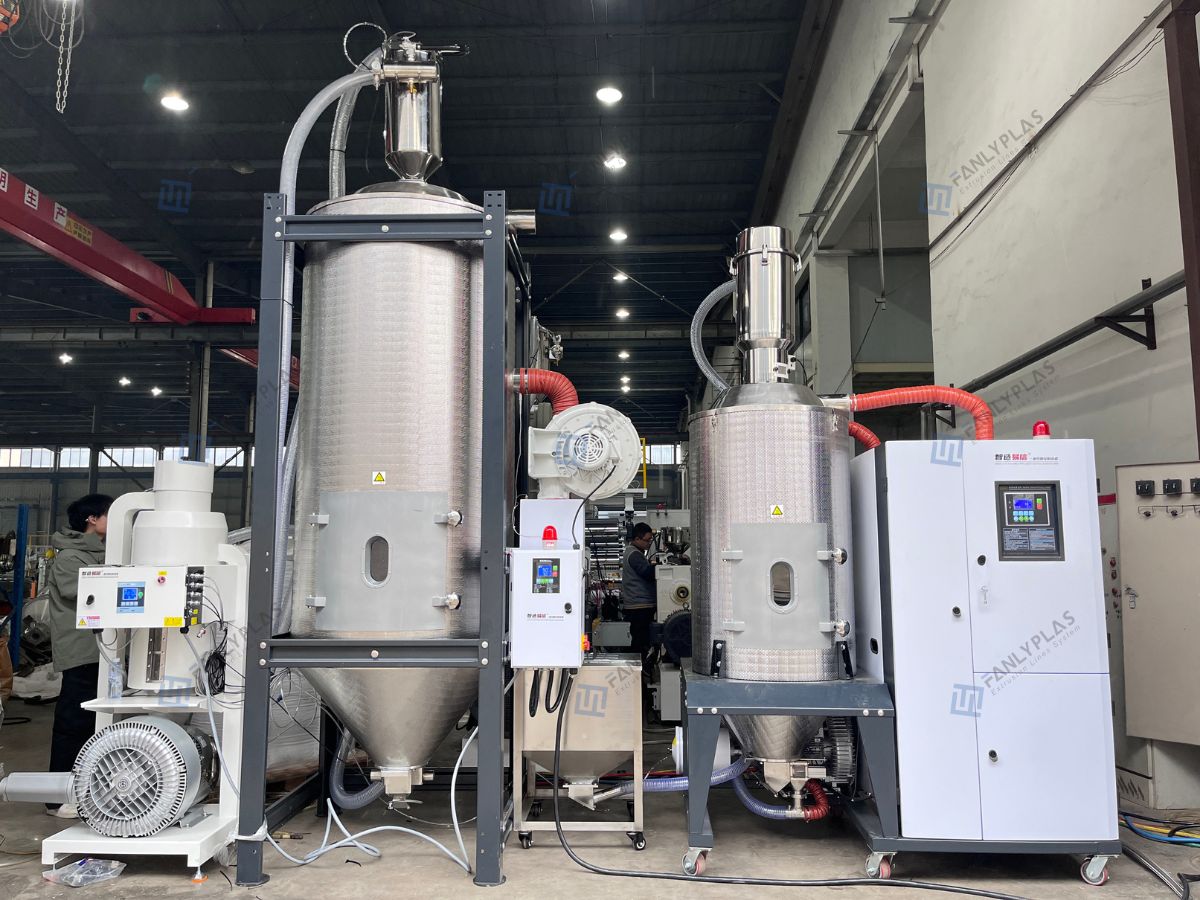 pc abs sheet extrusion line dehumidifier and dryer system fanlyplas 255271