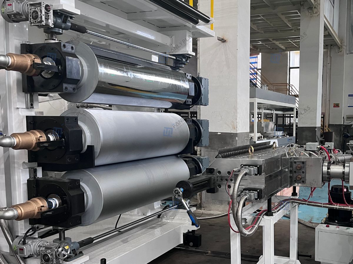 pc abs sheet extrusion line three roller calender fanlyplas 255271