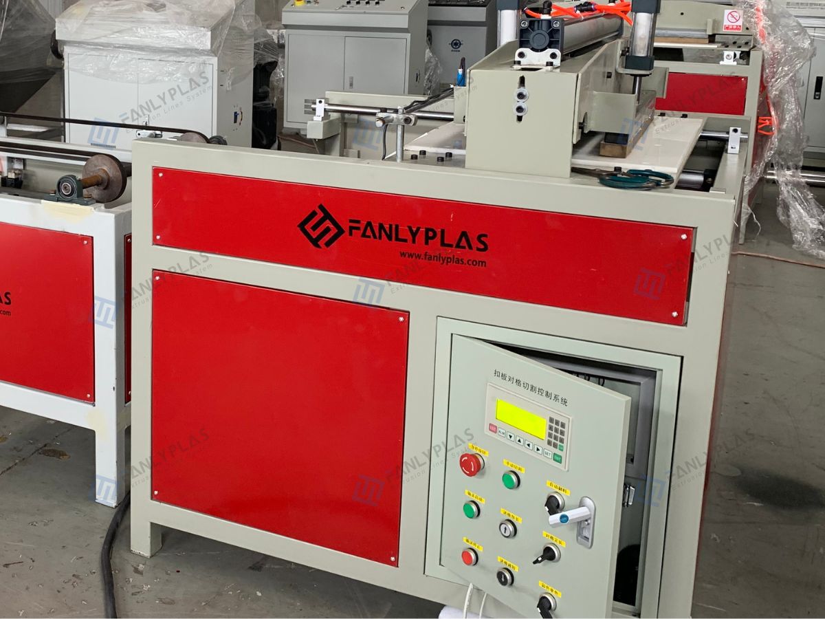 pvc ceiling panel extrusion line knife cutting machine fanlyplas 11