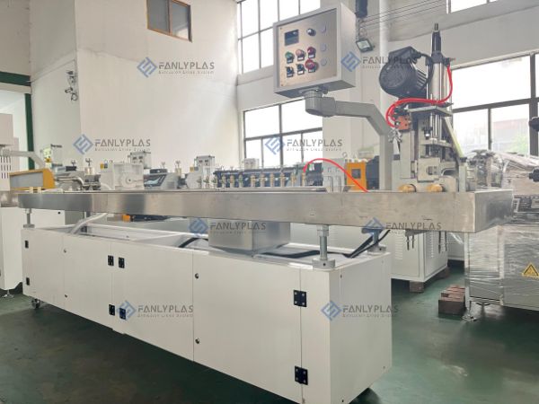 pvc edge banding strip extrusion line water tank with embossing system fanlyplas 1