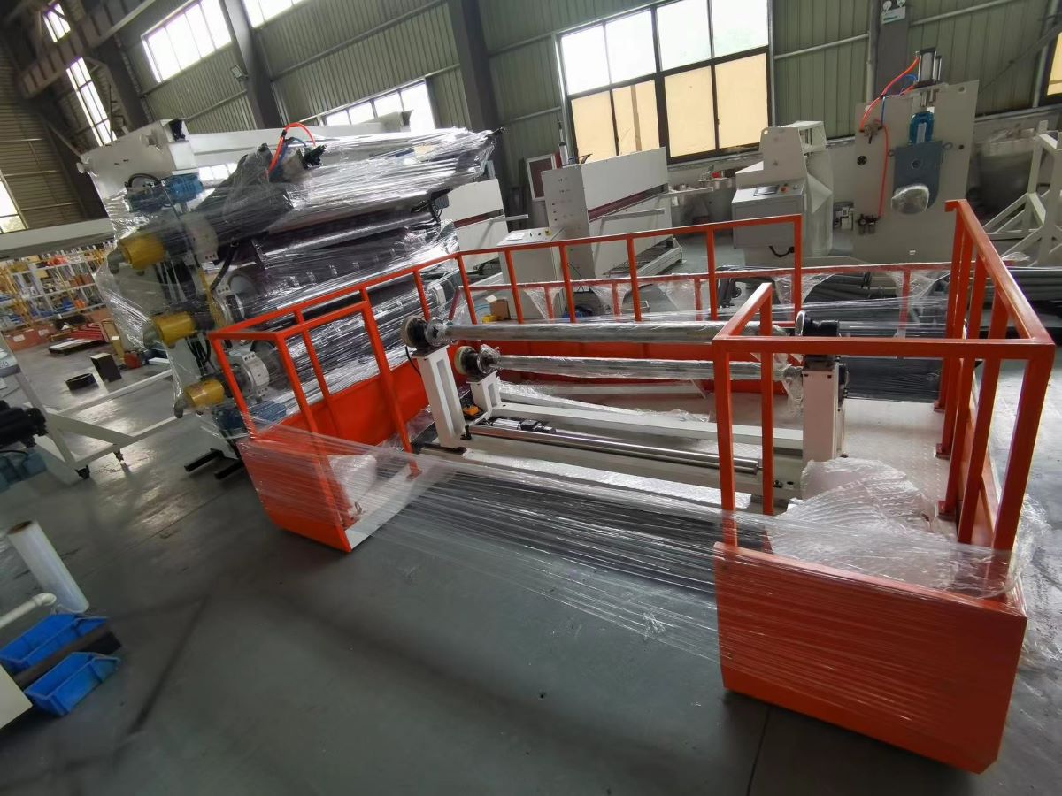 pvc marble sheet production line film laminating and hot stamping device fanlyplas 11