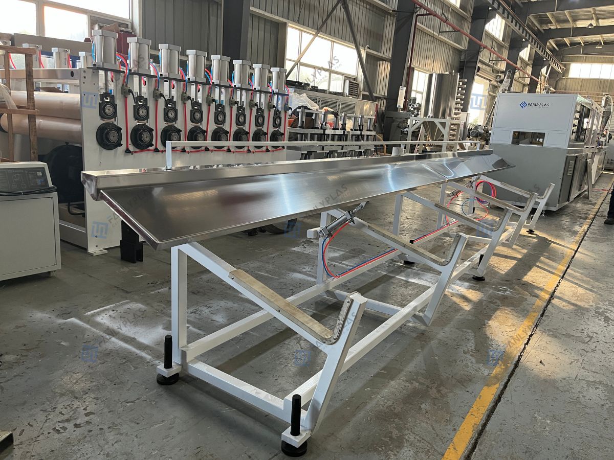 upvc profile extrusion line stacker unloading table fanlyplas 25819