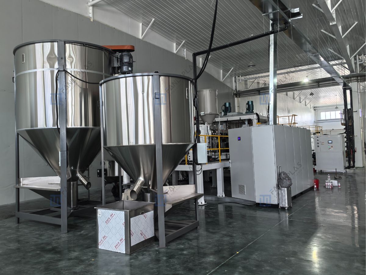 mixer pp sheet extrusion line fanlyplas 25941